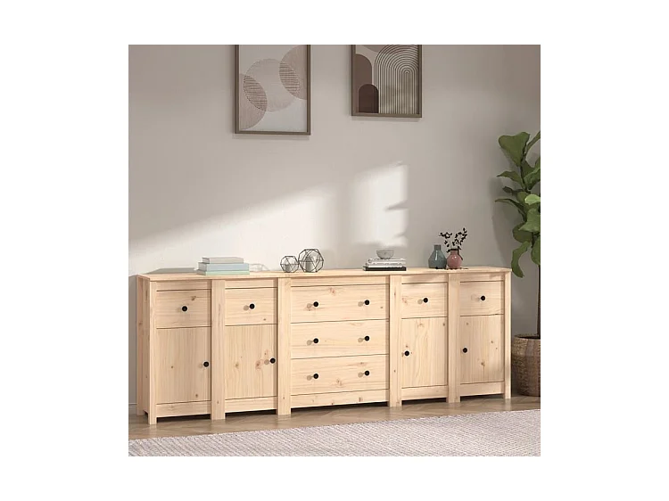 Buffet 230x35x80 Bois massif de pin