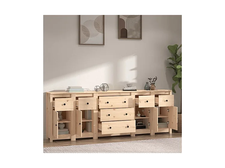 Buffet 230x35x80 Bois massif de pin