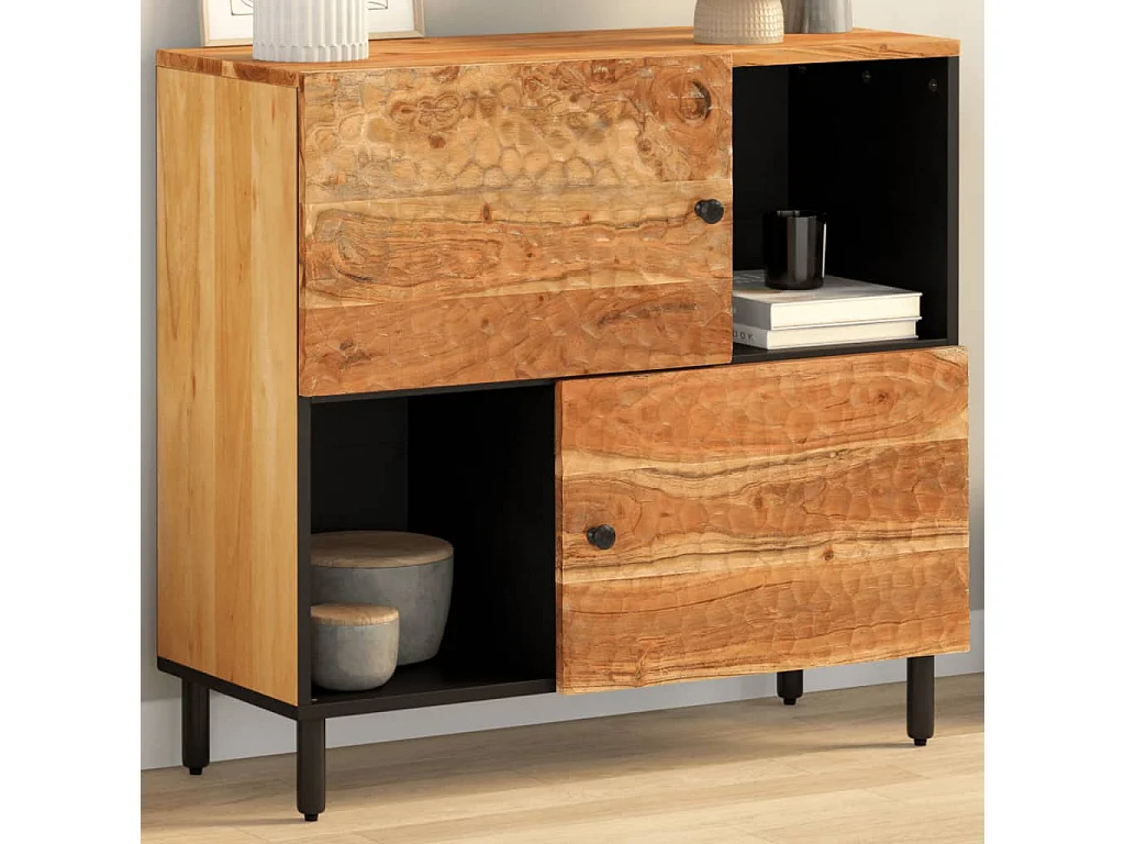 Armoire latérale 80x33x75 bois massif d'acacia