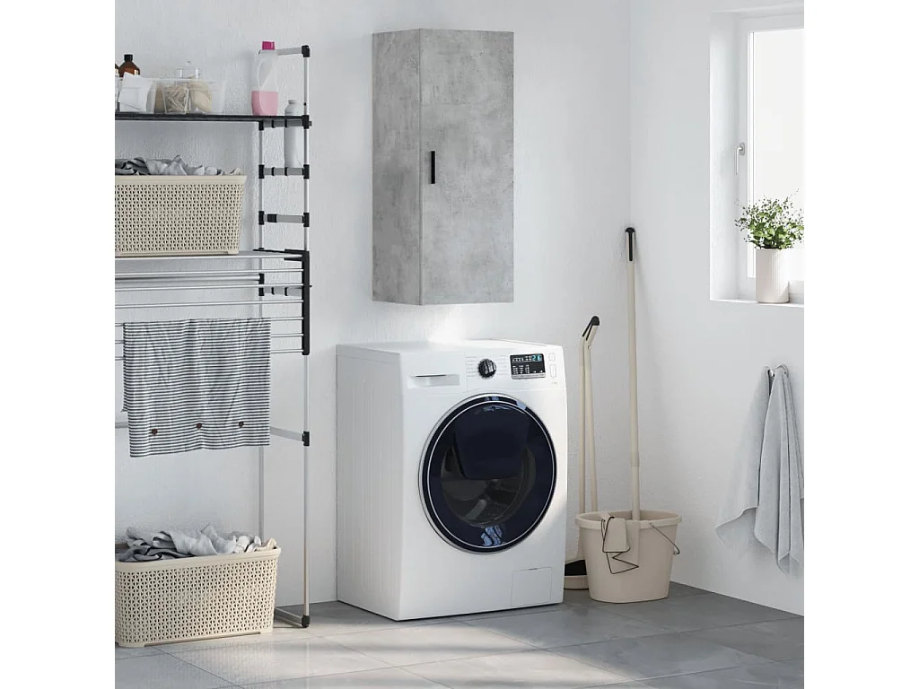 Armoire murale gris béton 34,5x34x90