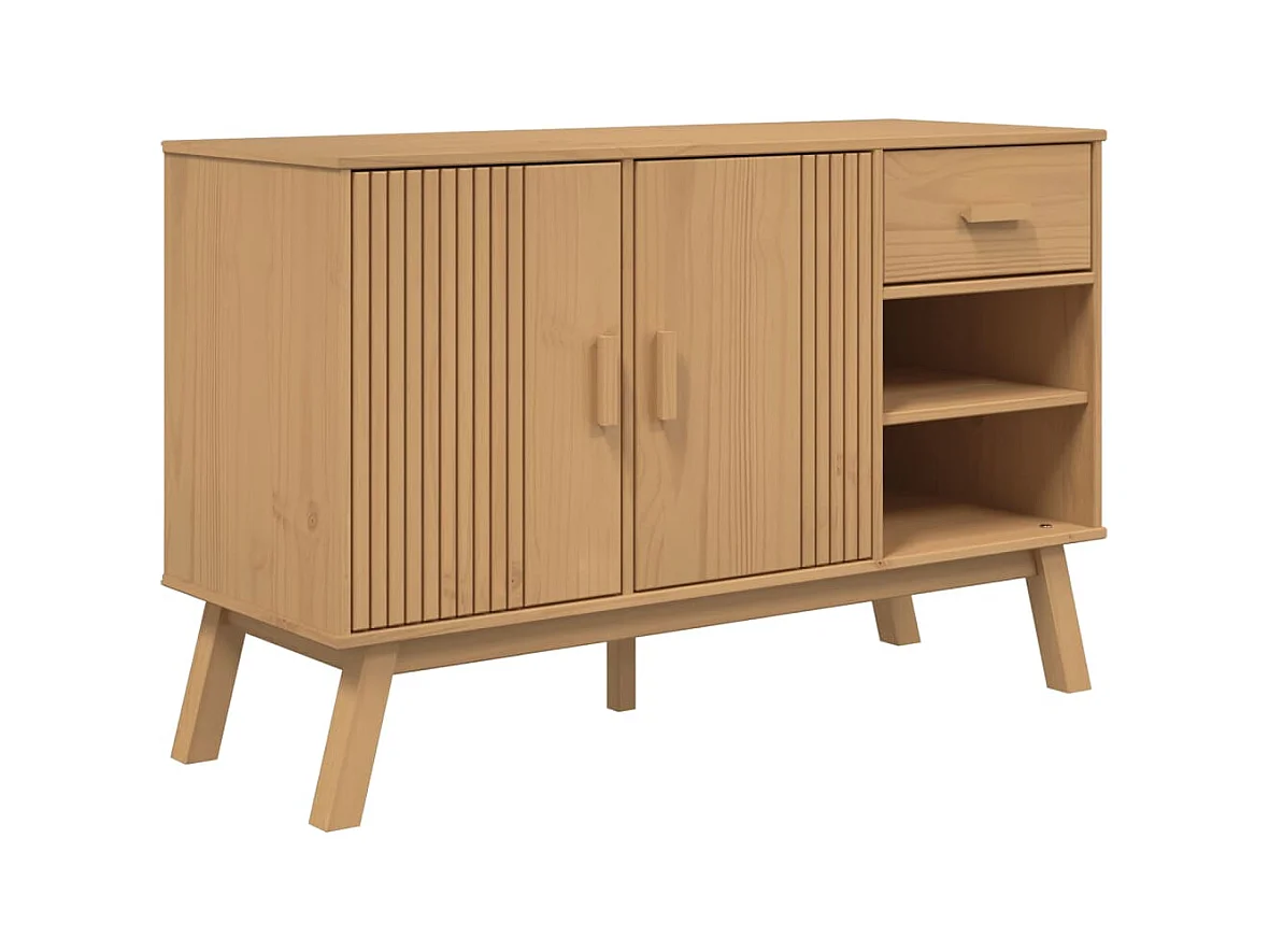 Buffet OLDEN marron 114x43x73,5 bois massif de pin