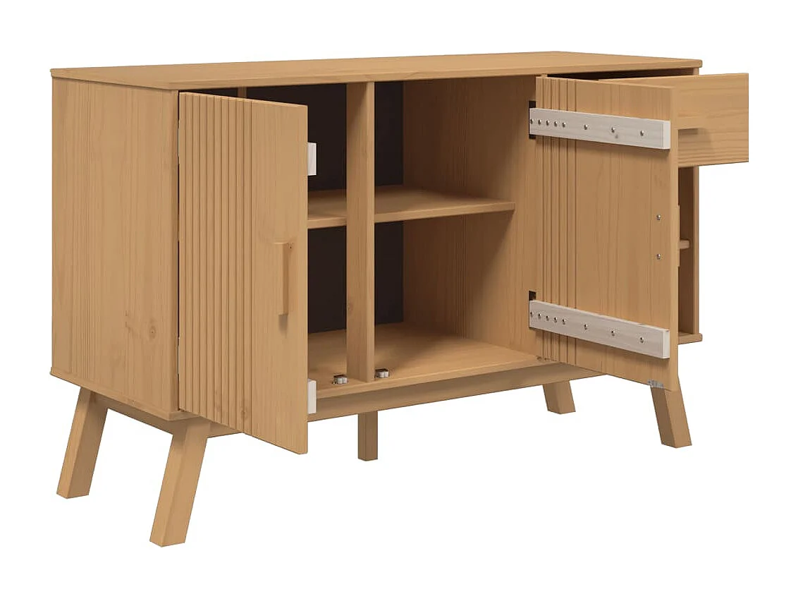 Buffet OLDEN marron 114x43x73,5 bois massif de pin