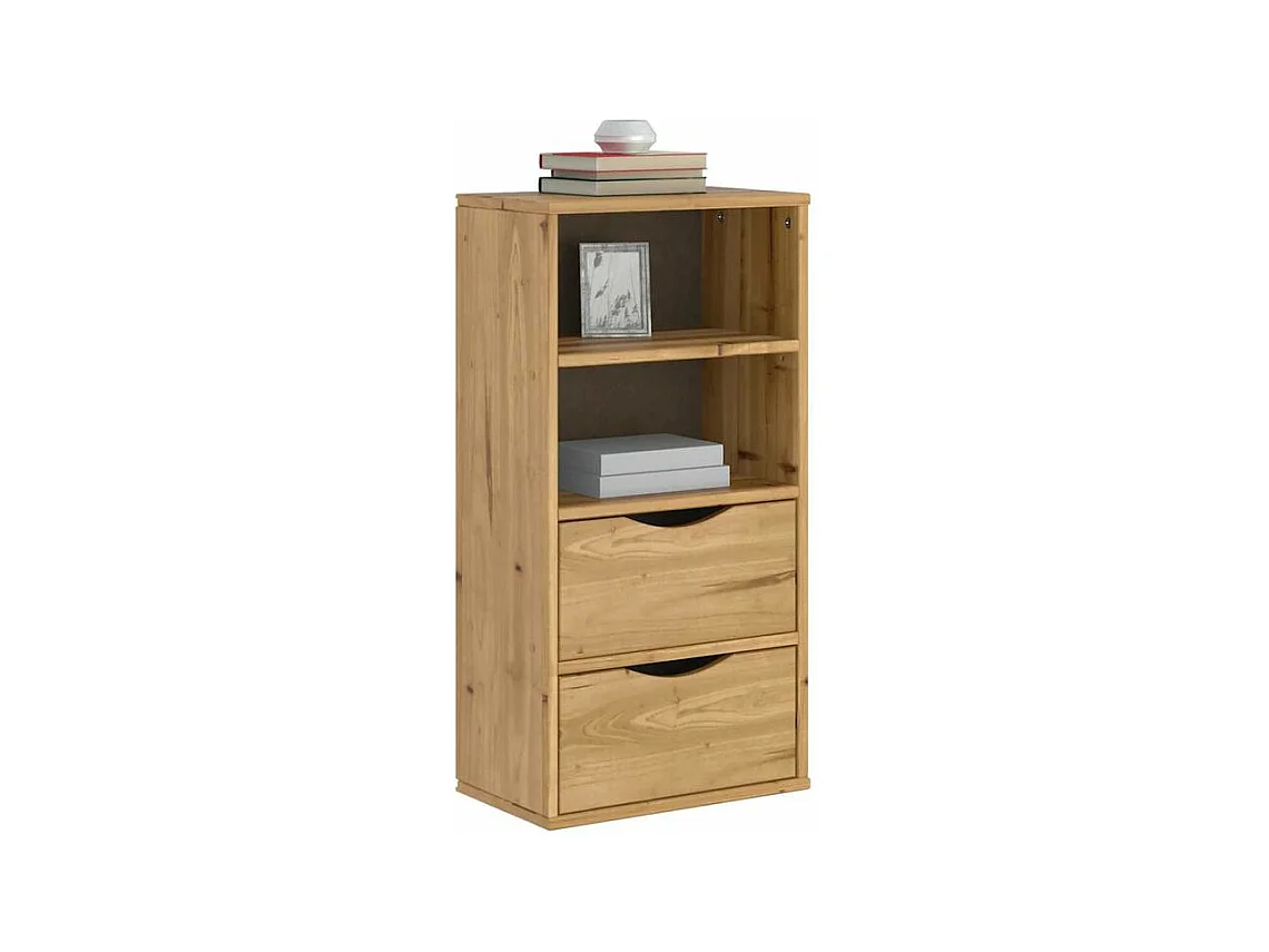 Armoire latérale avec tiroirs ODDA 40x24x79 bois massif pin