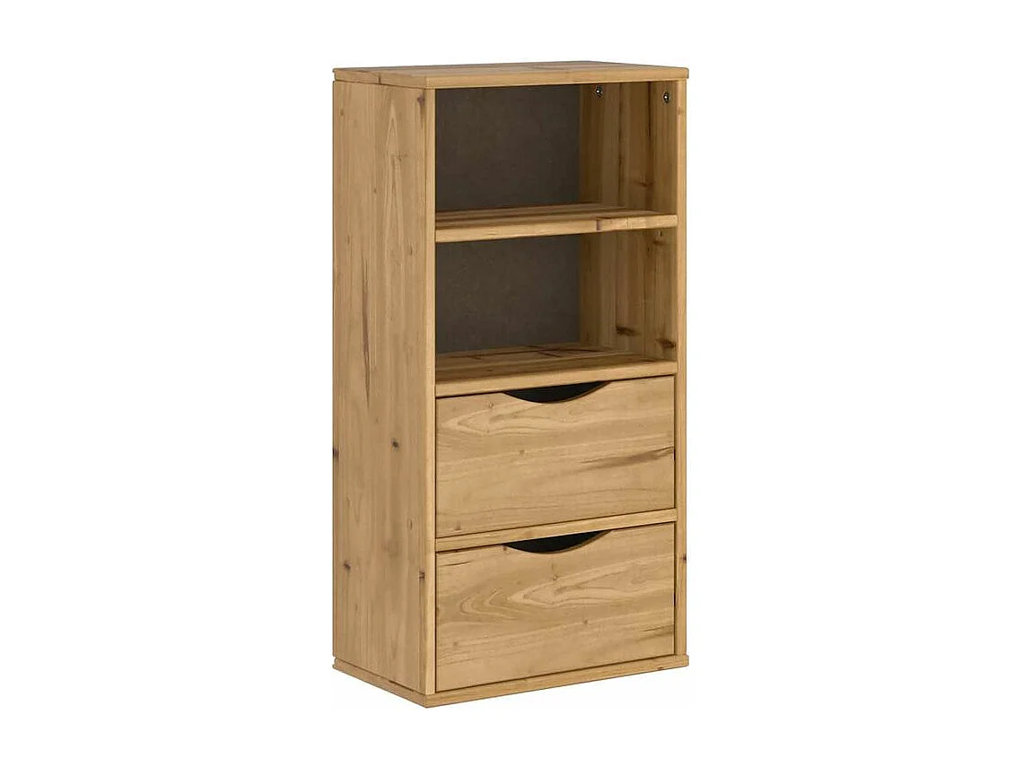 Armoire latérale avec tiroirs ODDA 40x24x79 bois massif pin