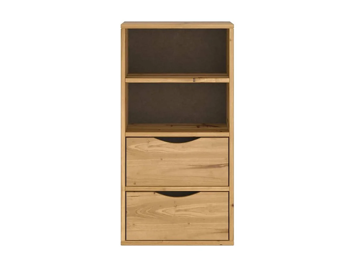Armoire latérale avec tiroirs ODDA 40x24x79 bois massif pin