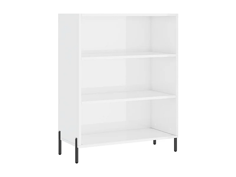 Armoire à étagères blanc brillant 69,5x32,5x90