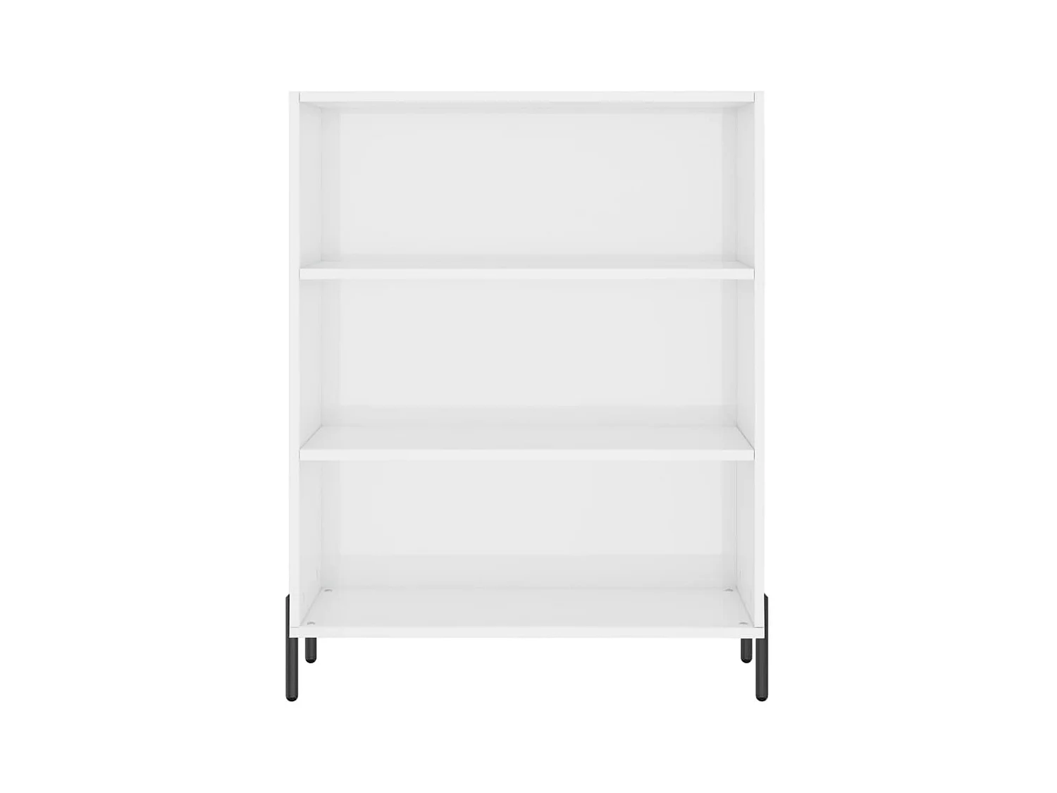 Armoire à étagères blanc brillant 69,5x32,5x90