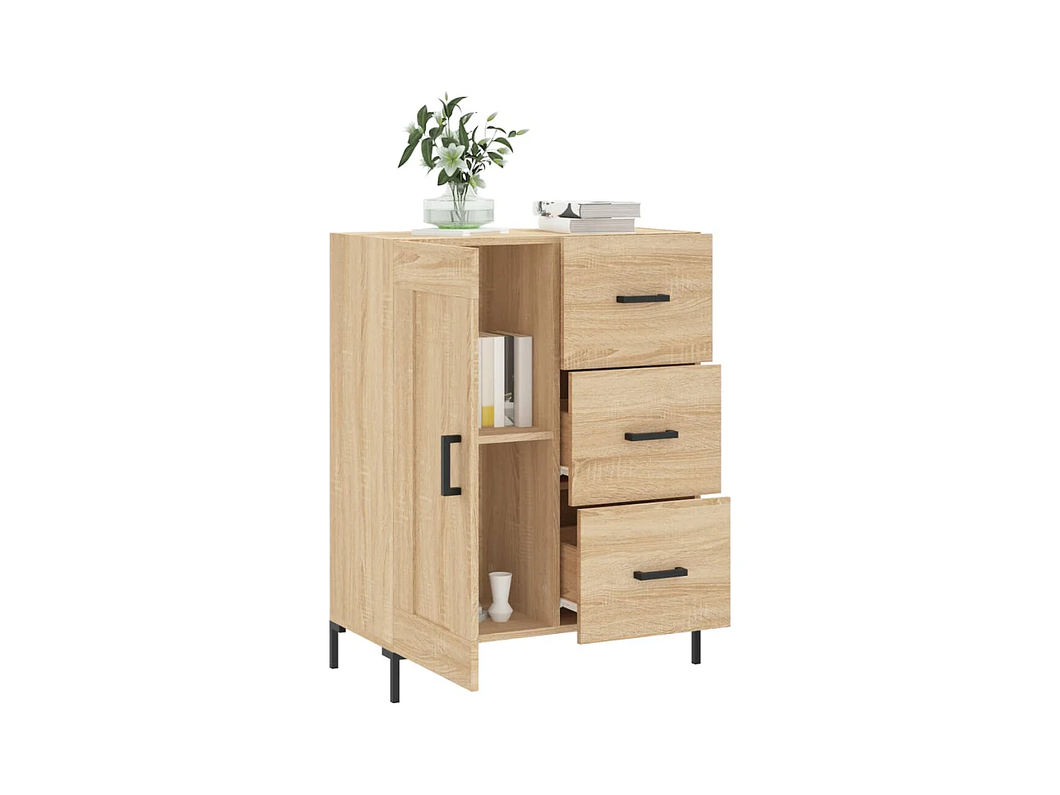 Buffet chêne sonoma 69,5x34x90 bois d'ingénierie