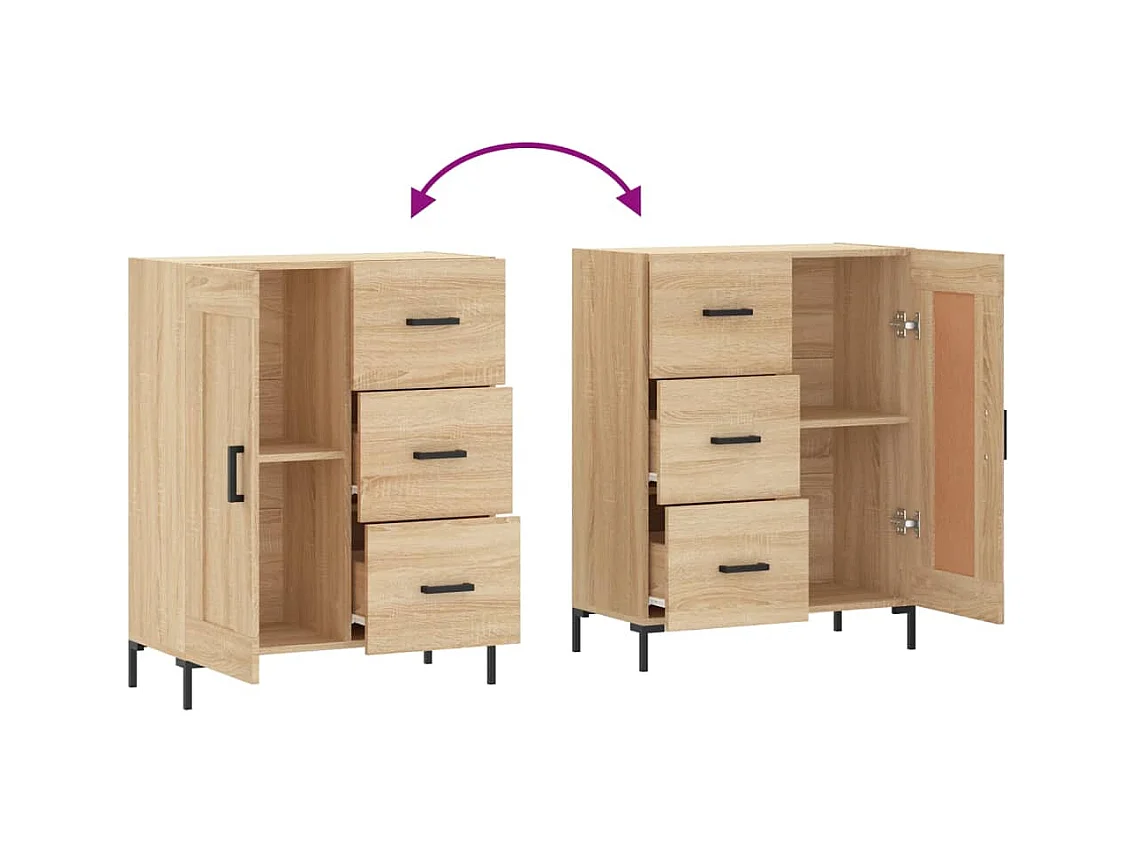 Buffet chêne sonoma 69,5x34x90 bois d'ingénierie