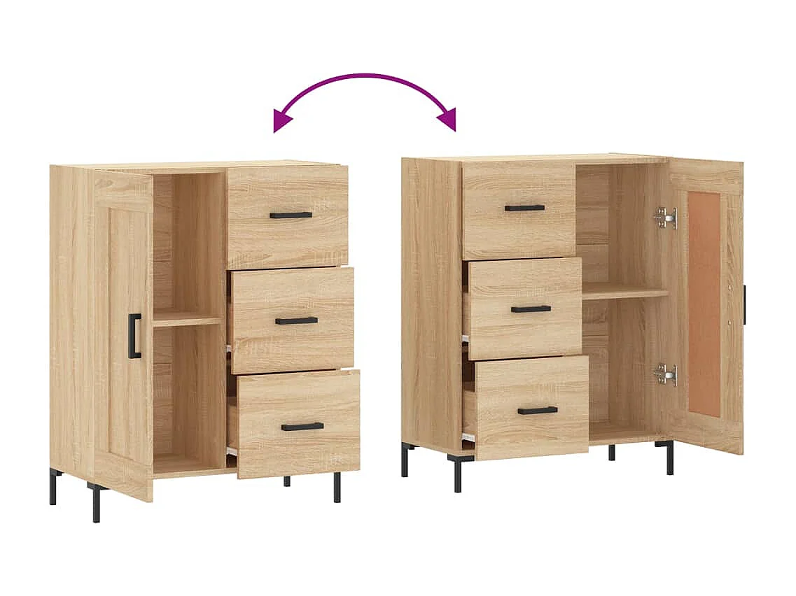 Buffet chêne sonoma 69,5x34x90 bois d'ingénierie