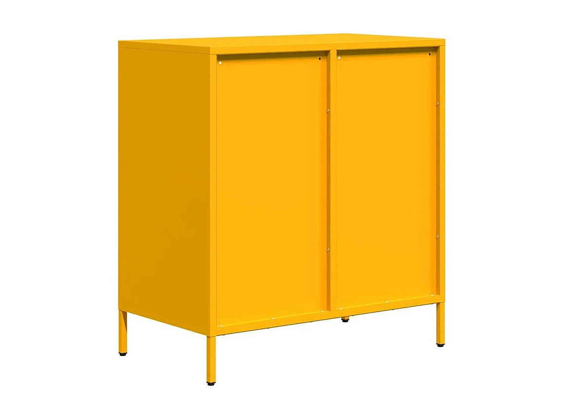 Buffet jaune moutarde 68x39x73,5 acier laminé à froid