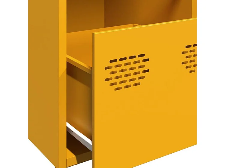 Buffet jaune moutarde 68x39x73,5 acier laminé à froid