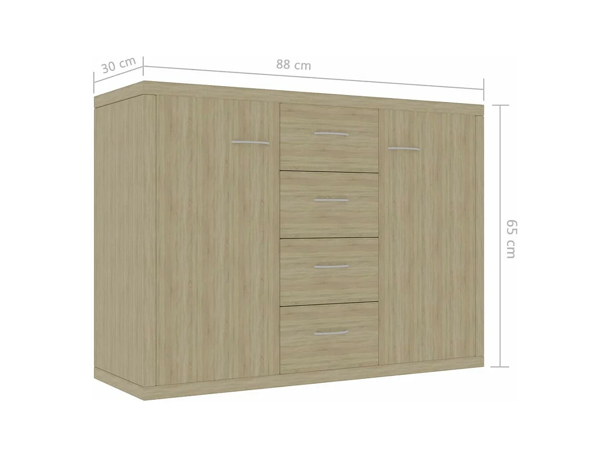 Buffet Chêne sonoma 88x30x65