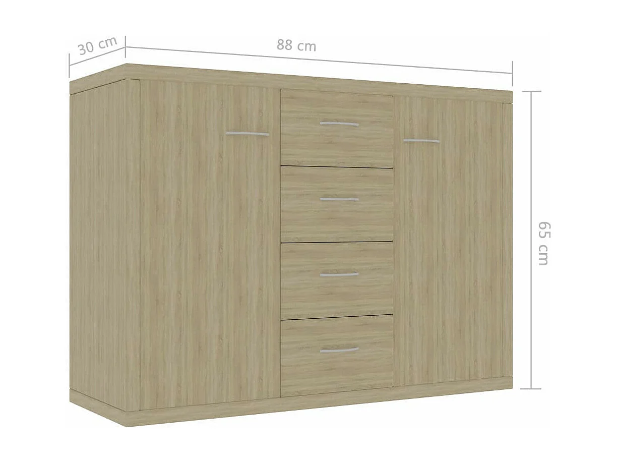 Buffet Chêne sonoma 88x30x65