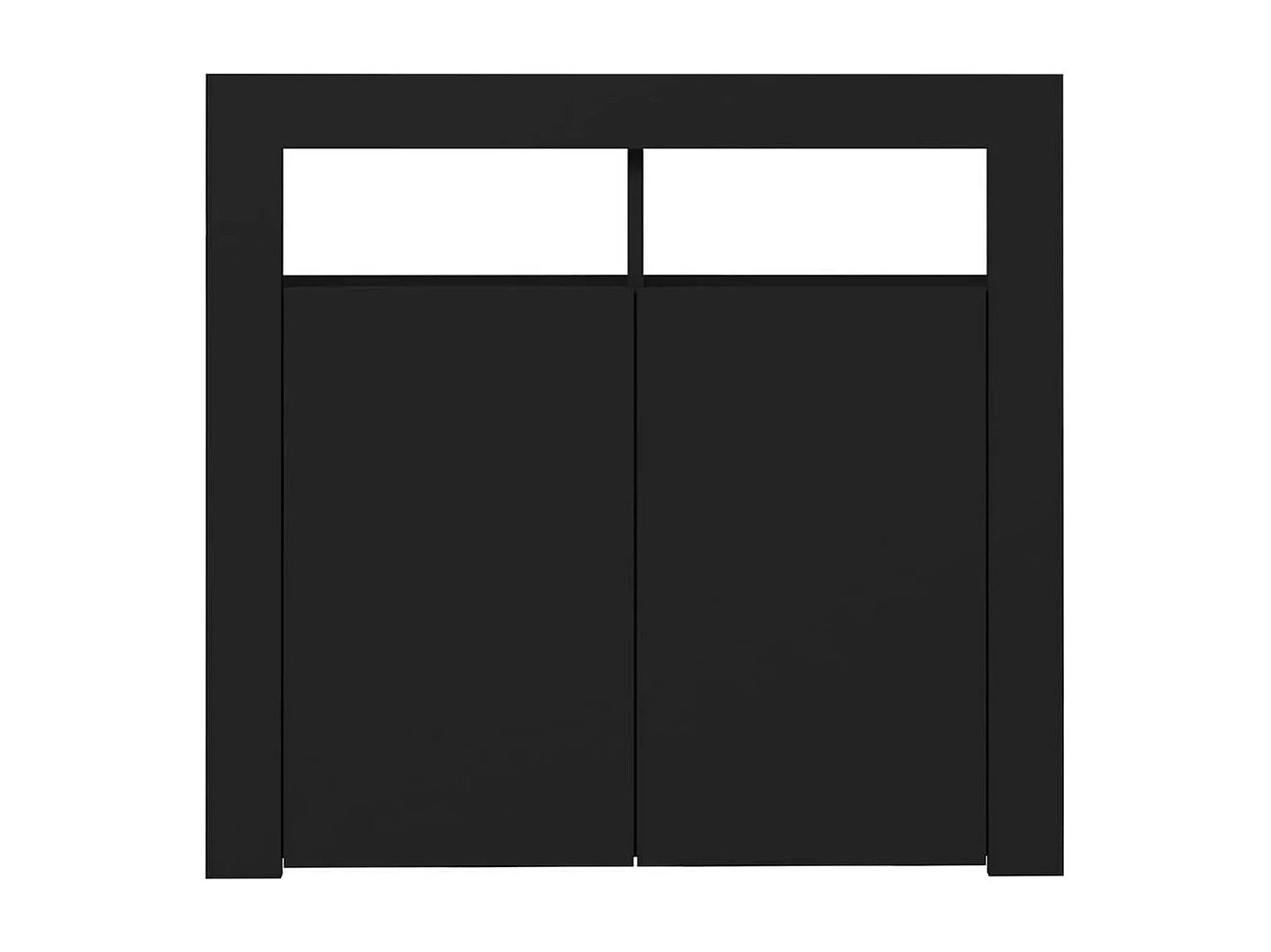 Buffet avec lumières LED Noir 80x35x75