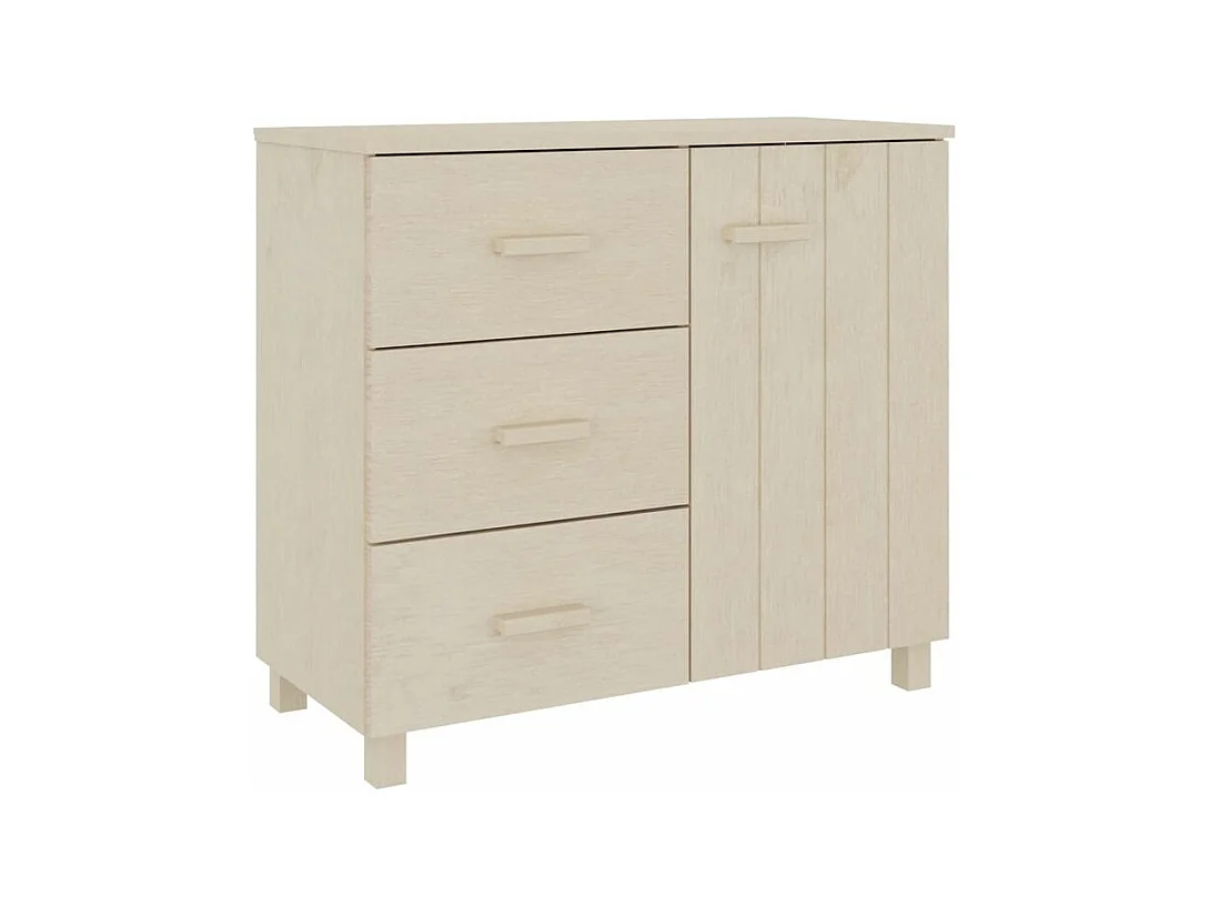 Buffet HAMAR Marron miel 90x40x80 Bois massif de pin