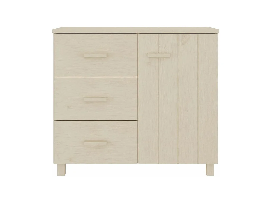 Buffet HAMAR Marron miel 90x40x80 Bois massif de pin