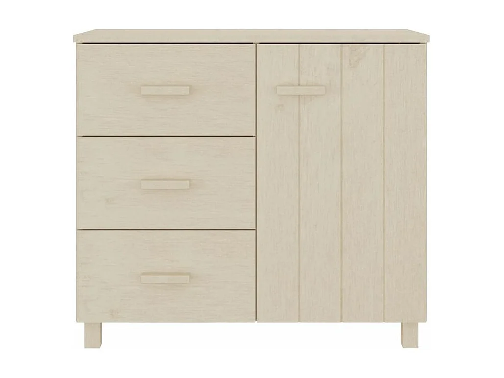 Buffet HAMAR Marron miel 90x40x80 Bois massif de pin