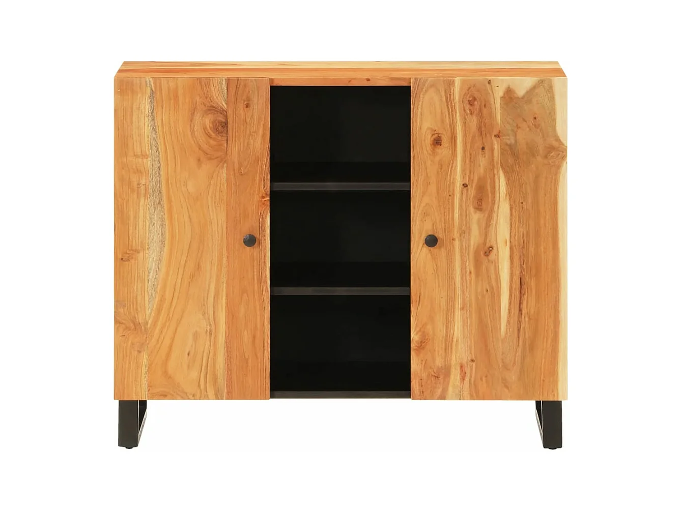 Buffet avec 2 portes 90x33x75 bois massif d'acacia