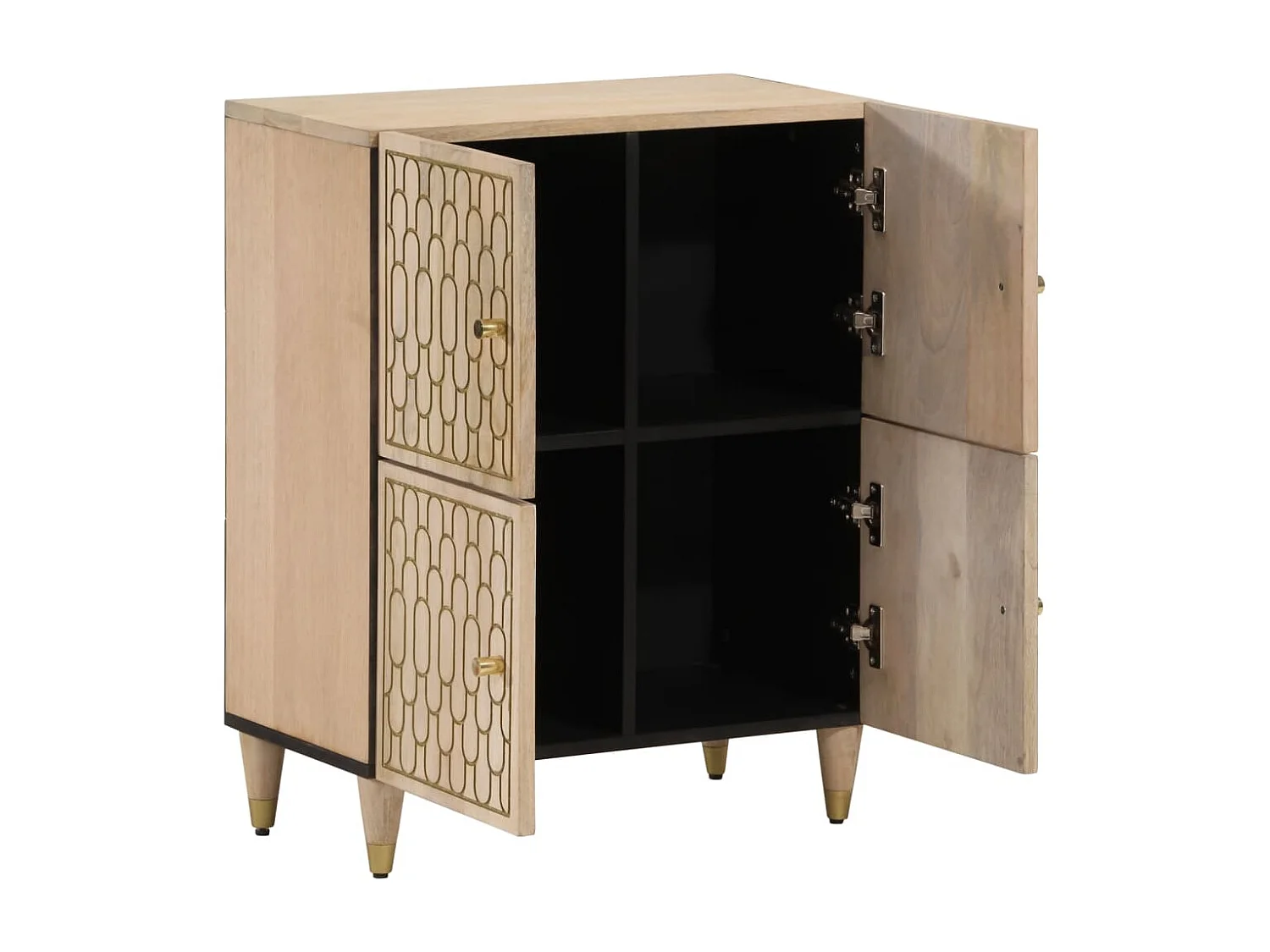 Armoire latérale 60x33x75 bois massif de manguier