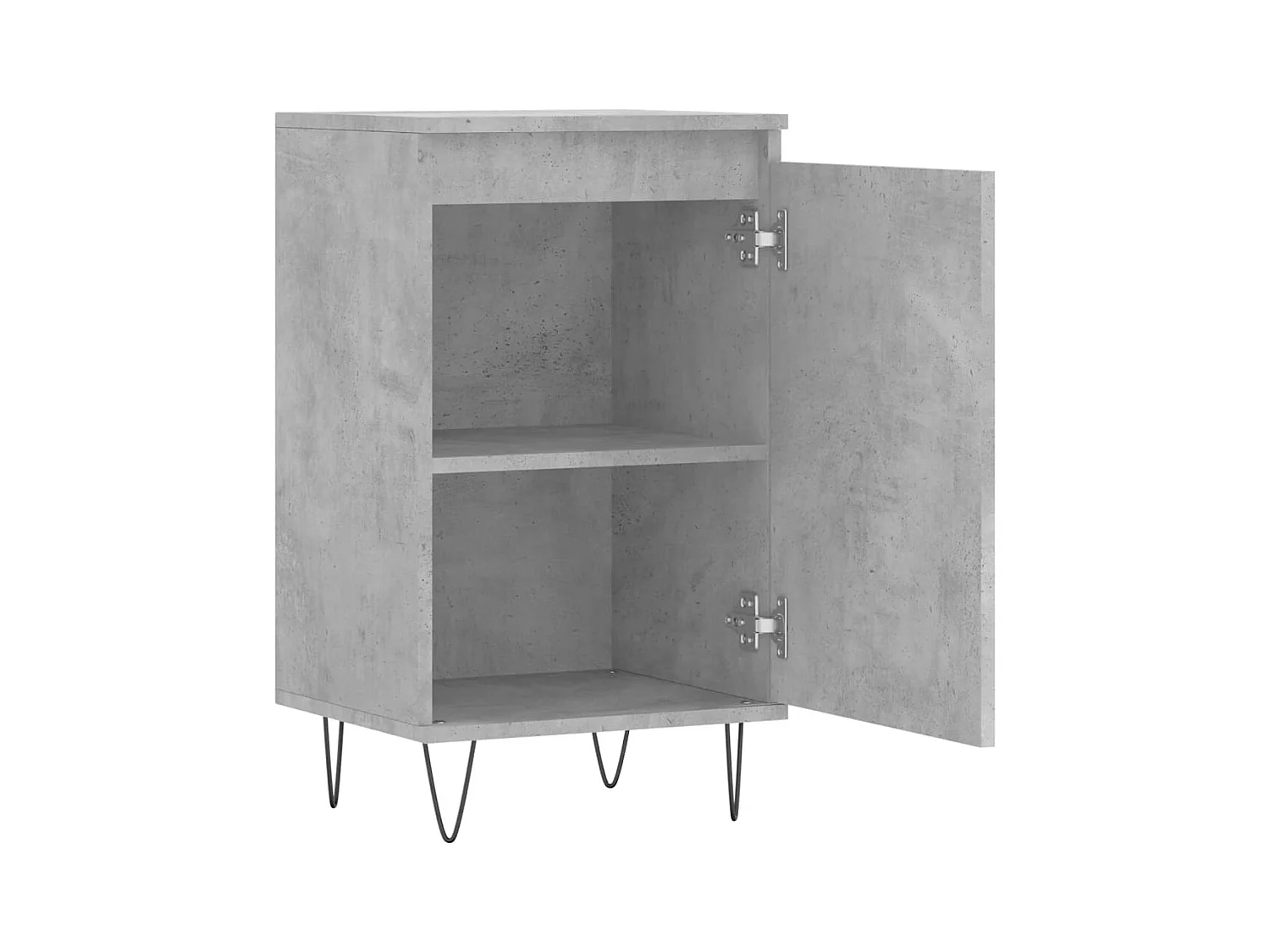 Buffet gris béton 40x35x70 bois d'ingénierie