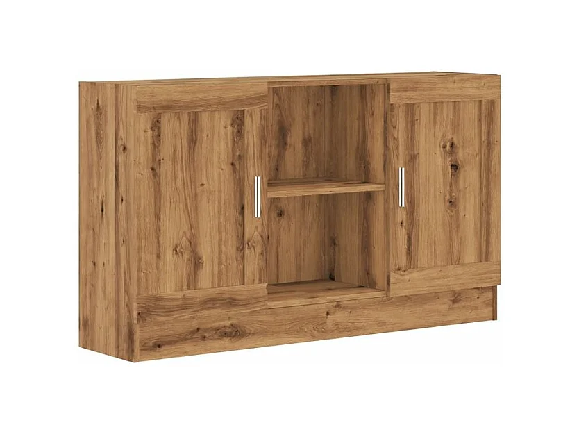 Buffet chêne artisanal 120x30,5x70 bois d'ingénierie