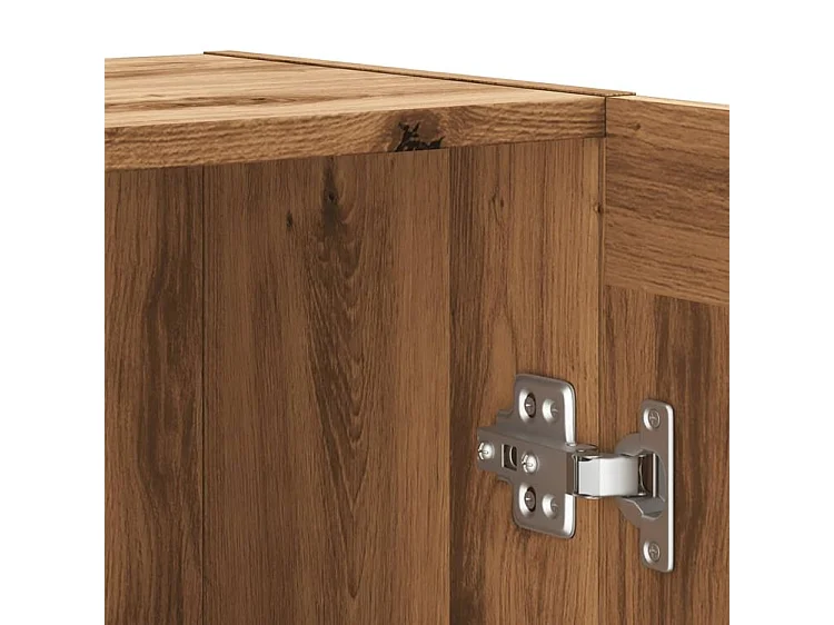 Buffet chêne artisanal 120x30,5x70 bois d'ingénierie