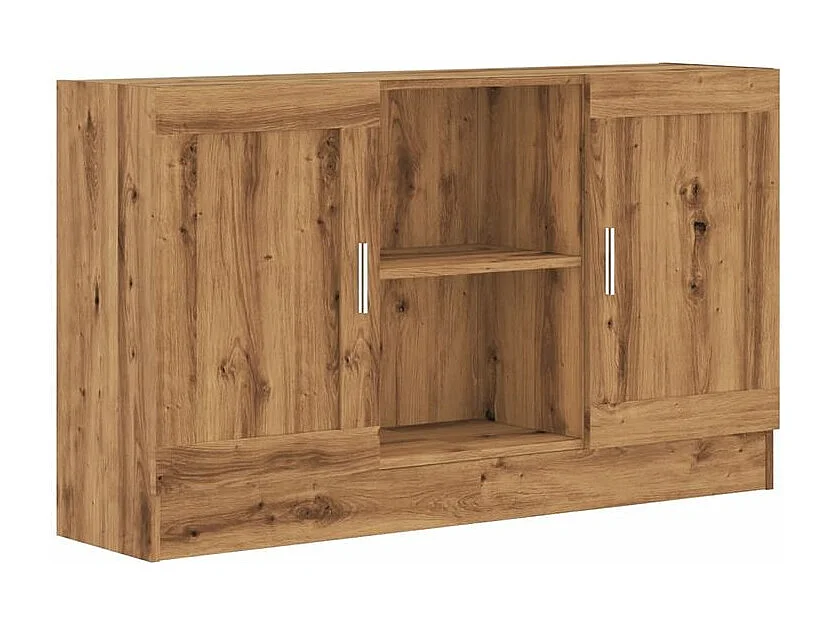 Buffet chêne artisanal 120x30,5x70 bois d'ingénierie
