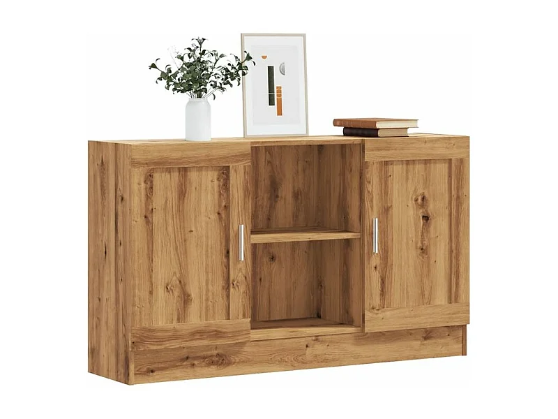 Buffet chêne artisanal 120x30,5x70 bois d'ingénierie