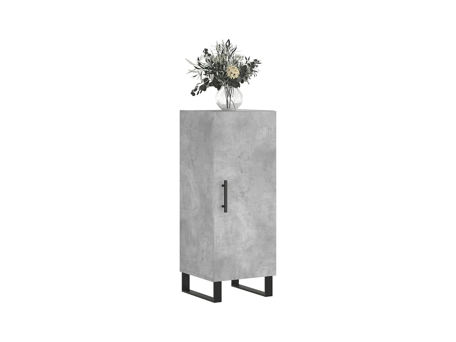 Buffet Gris béton 34,5x34x90 Bois d'ingénierie