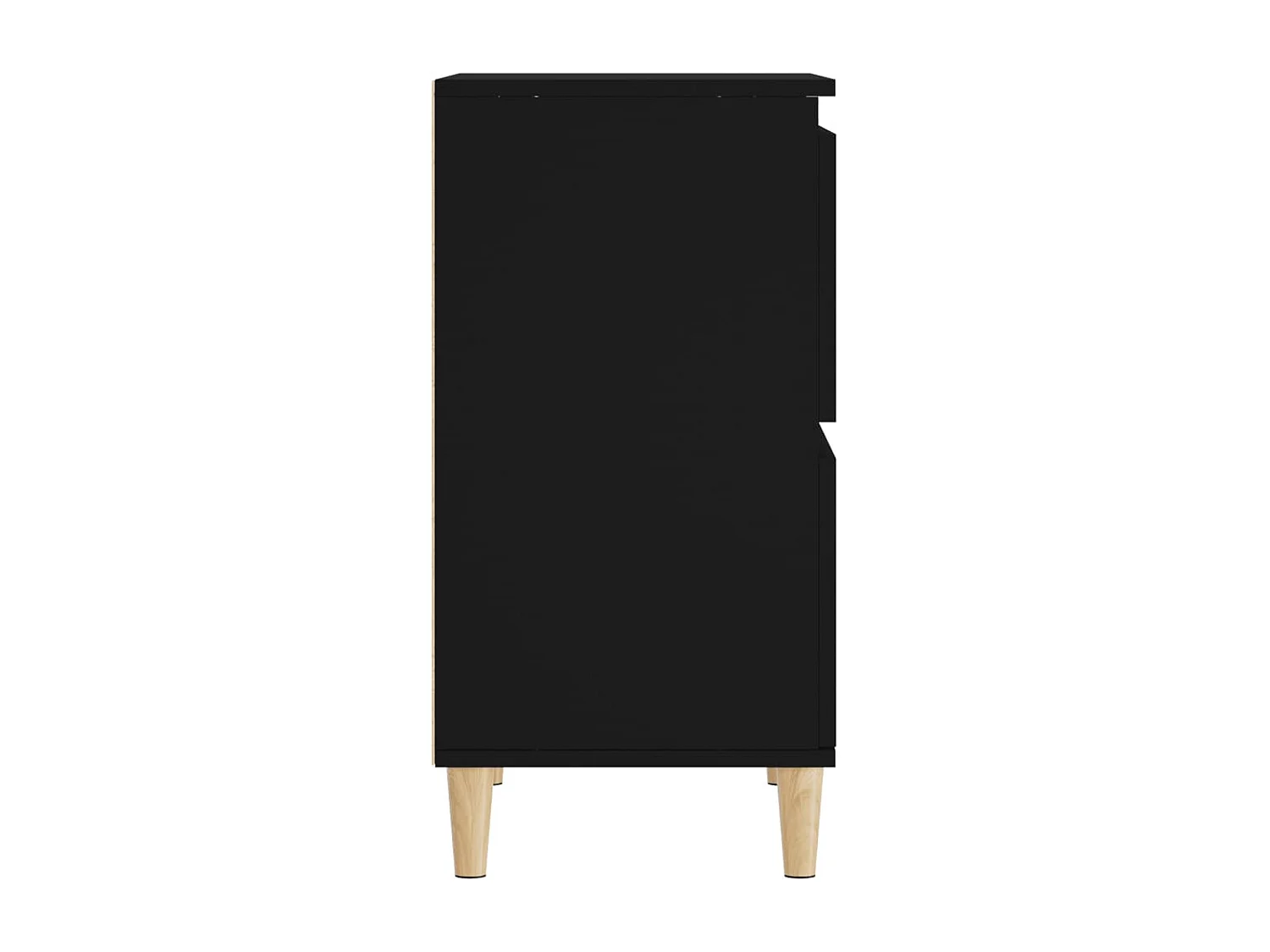 Buffets 2 pcs noir 60x35x70 bois d'ingénierie