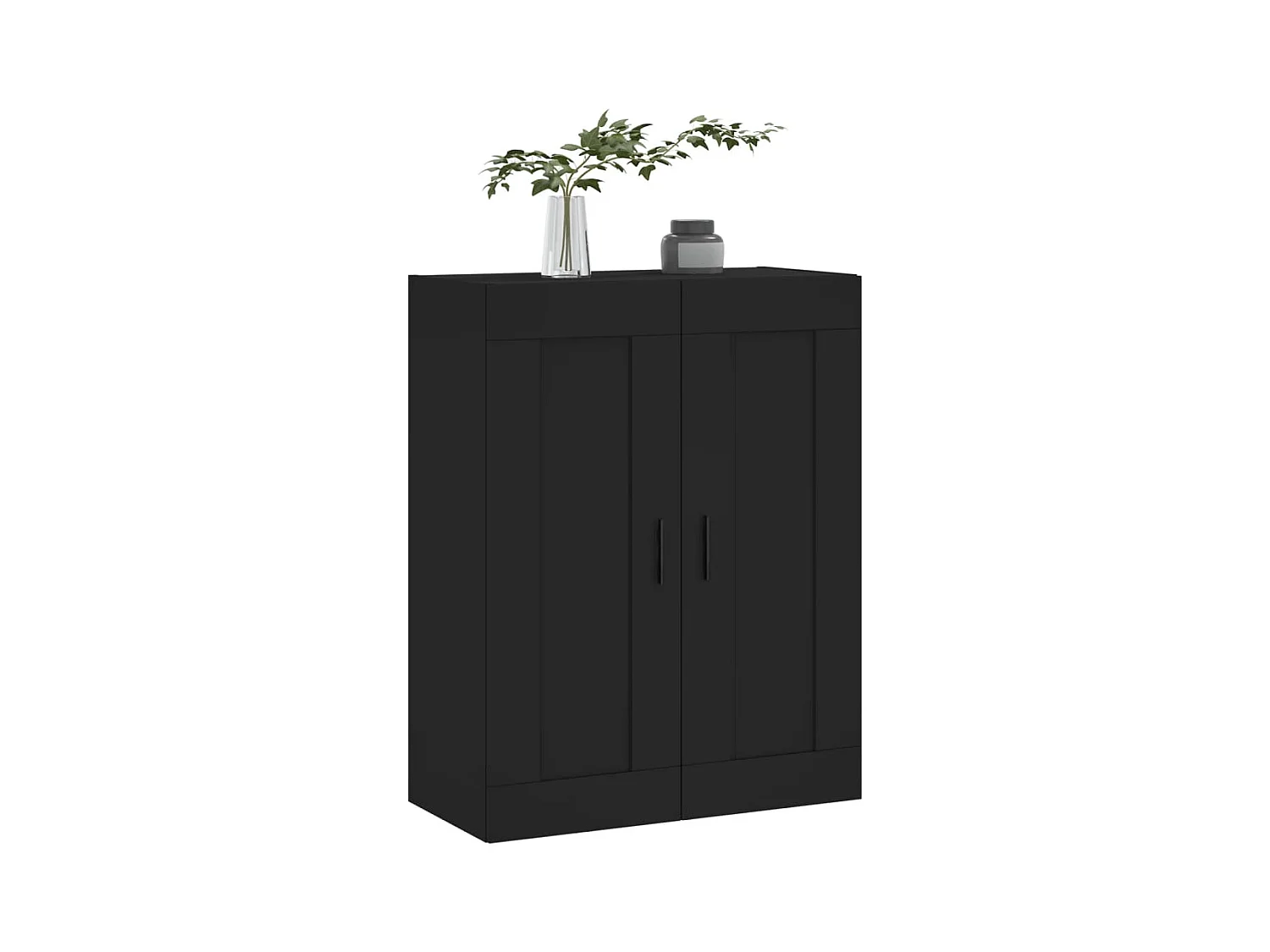 Armoire murale noir 69,5x34x90 bois d'ingénierie