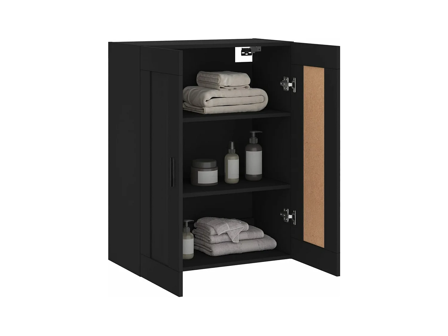 Armoire murale noir 69,5x34x90 bois d'ingénierie