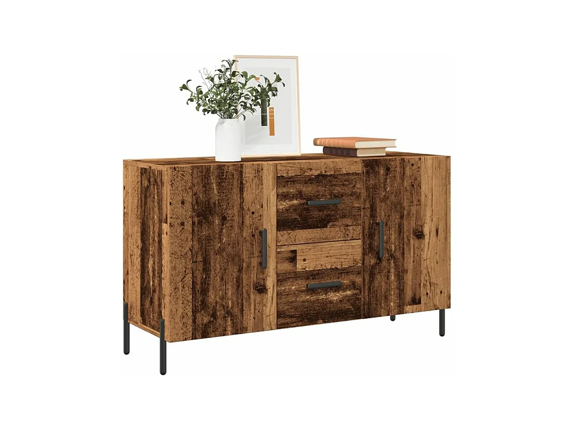Buffet vieux bois 100x36x60 bois d'ingénierie