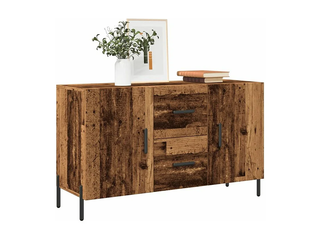 Buffet vieux bois 100x36x60 bois d'ingénierie