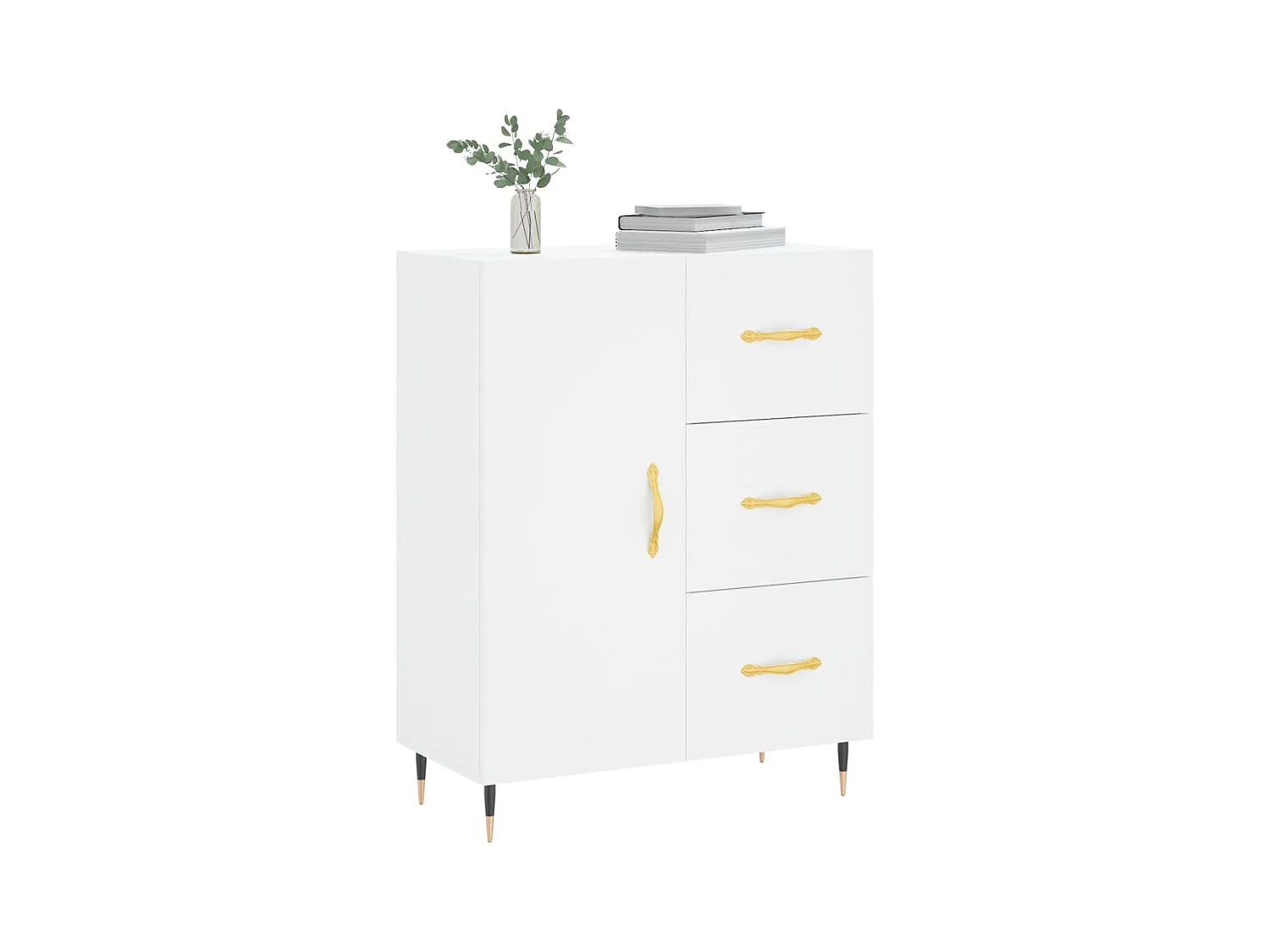 Buffet blanc 69,5x34x90 bois d'ingénierie