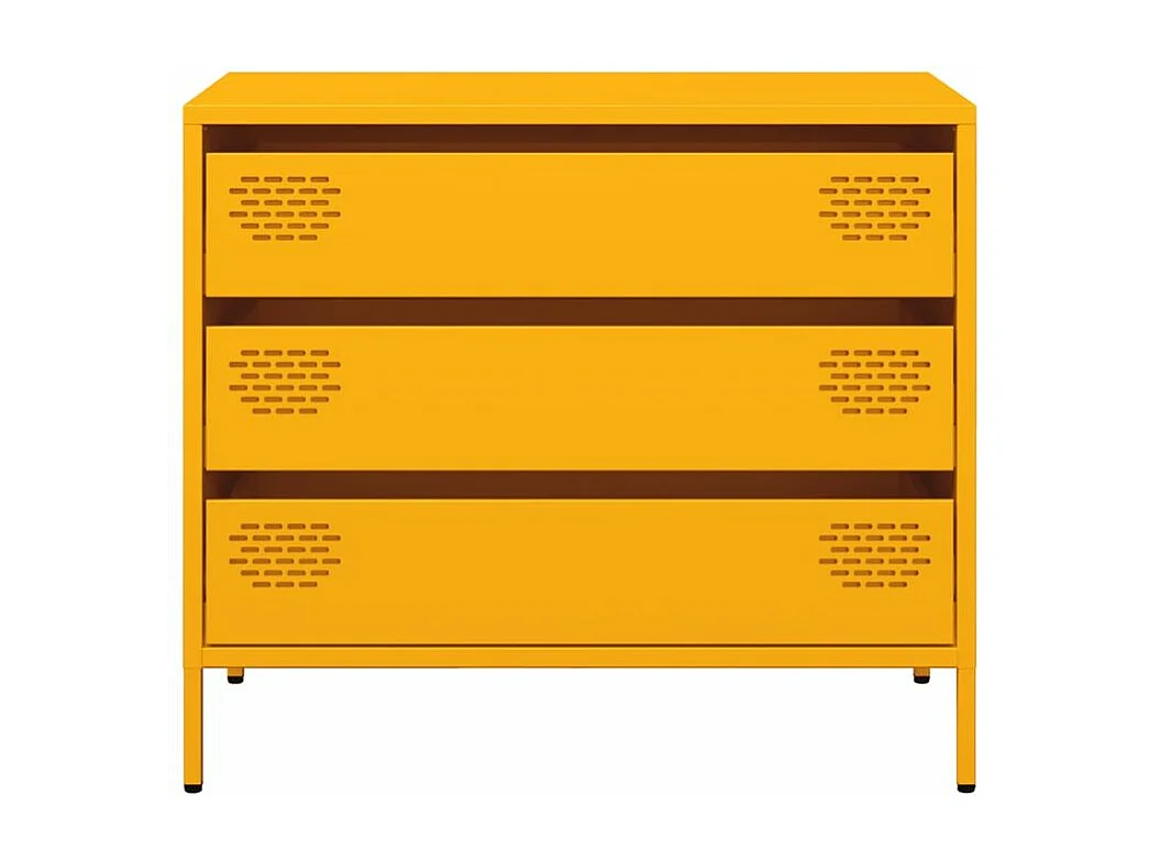 Buffet jaune moutarde 68x39x58,5 acier laminé à froid
