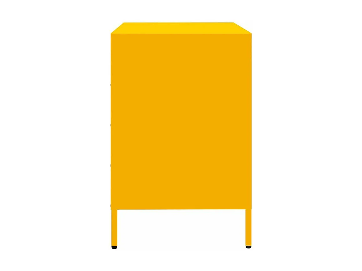 Buffet jaune moutarde 68x39x58,5 acier laminé à froid