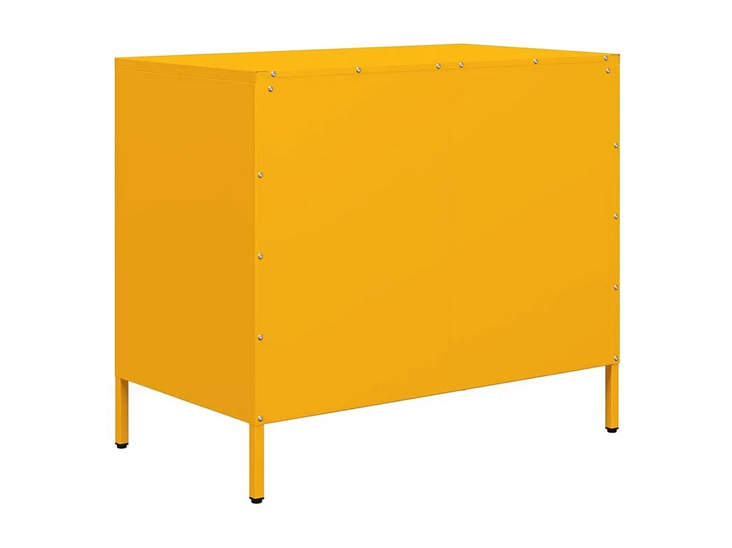 Buffet jaune moutarde 68x39x58,5 acier laminé à froid