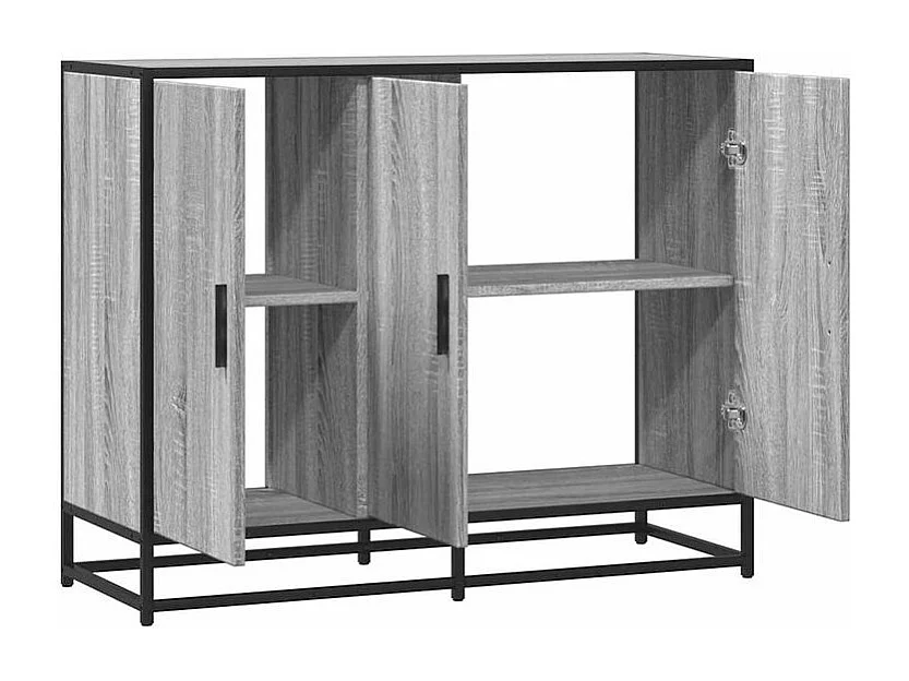 Buffet sonoma gris 94x35x76 bois d'ingénierie