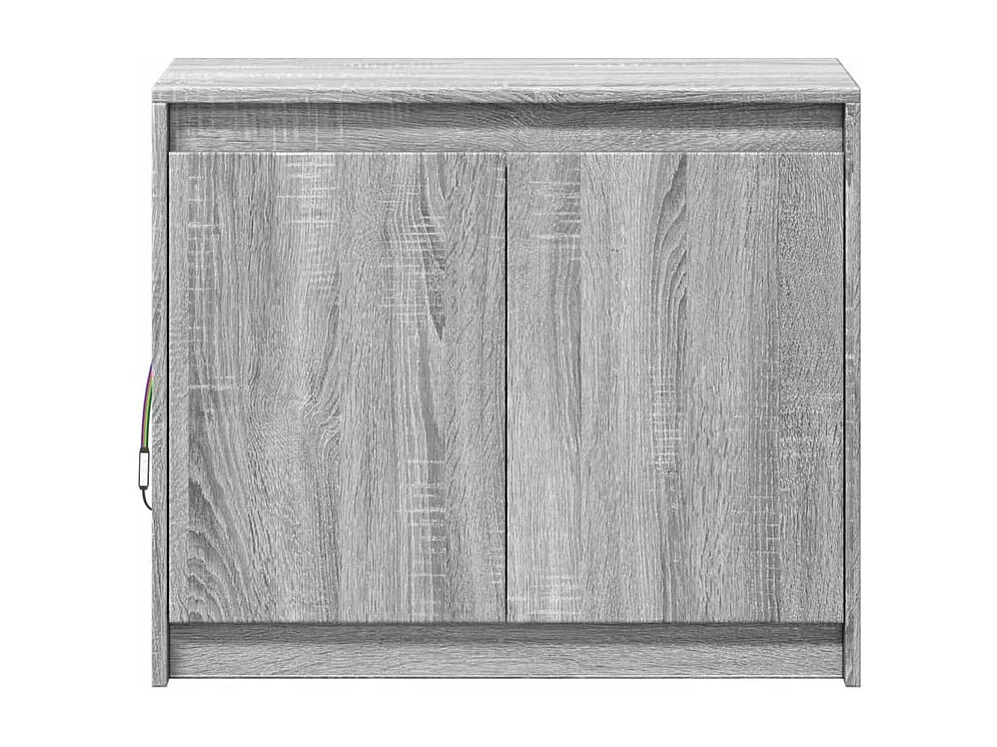 Buffet avec LED sonoma gris 72x34x61 bois d'ingénierie