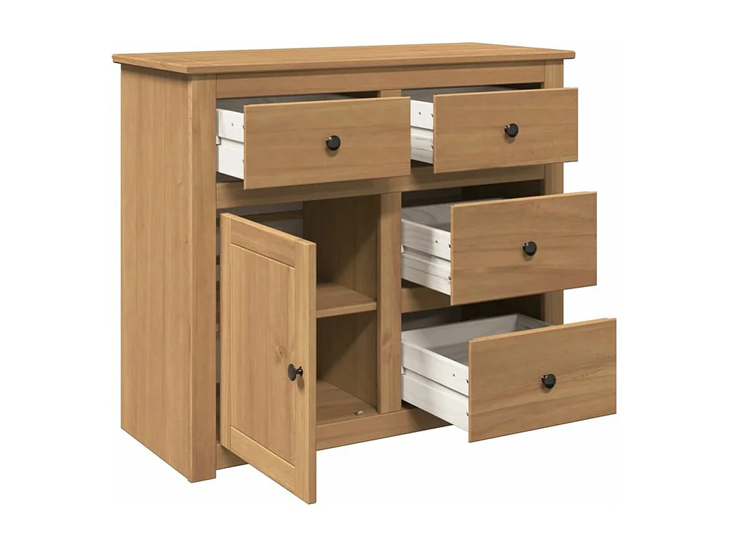 Buffet avec tiroirs Panama 93x40x80 bois massif de pin