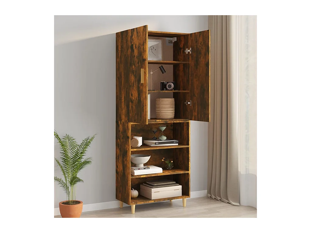 Armoire murale suspendue Chêne fumé 69,5x34x90