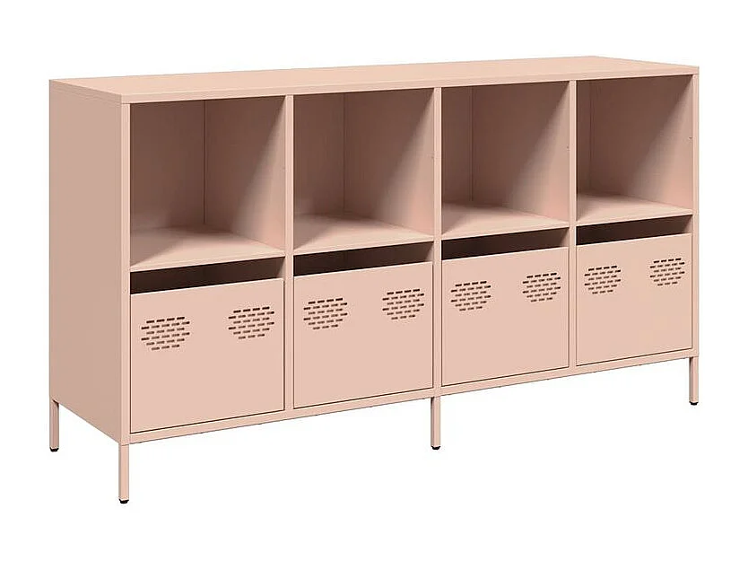 Buffet rose 135x39x73,5 acier laminé à froid