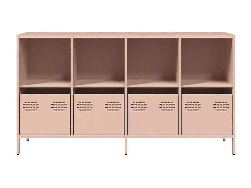 Buffet rose 135x39x73,5 acier laminé à froid