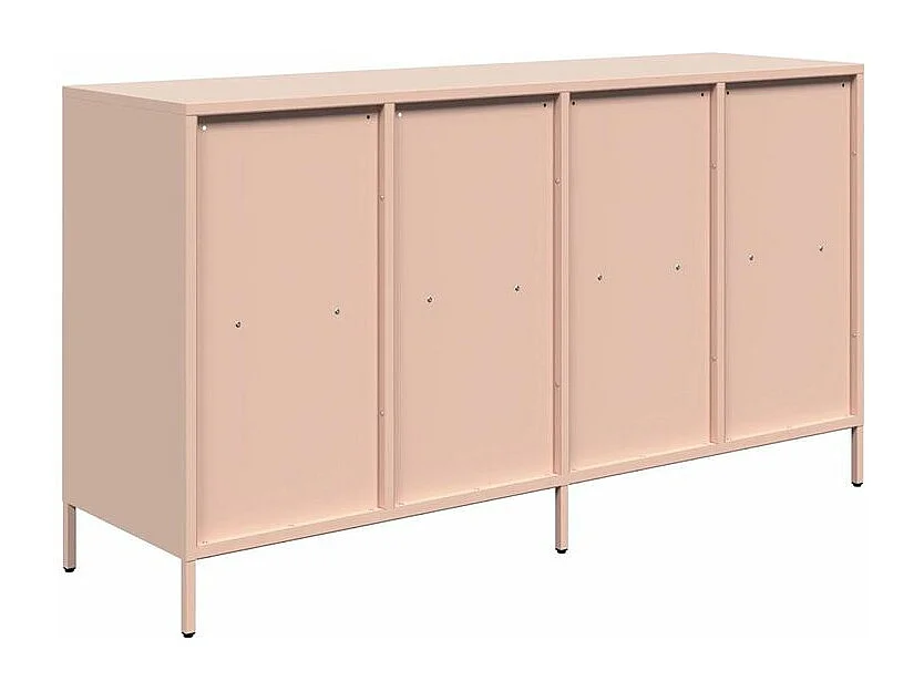Buffet rose 135x39x73,5 acier laminé à froid