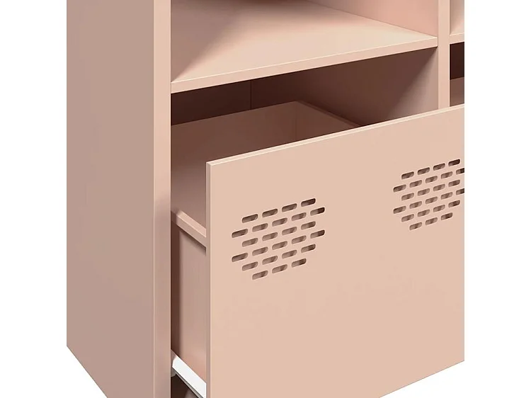 Buffet rose 135x39x73,5 acier laminé à froid