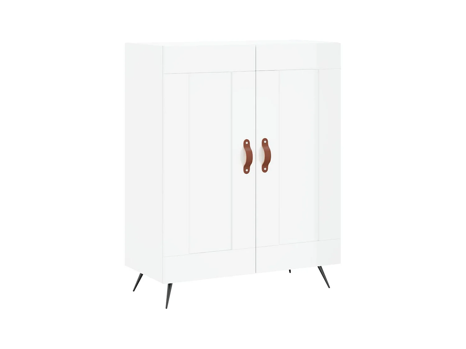 Buffet Blanc brillant 69,5x34x90 Bois d'ingénierie
