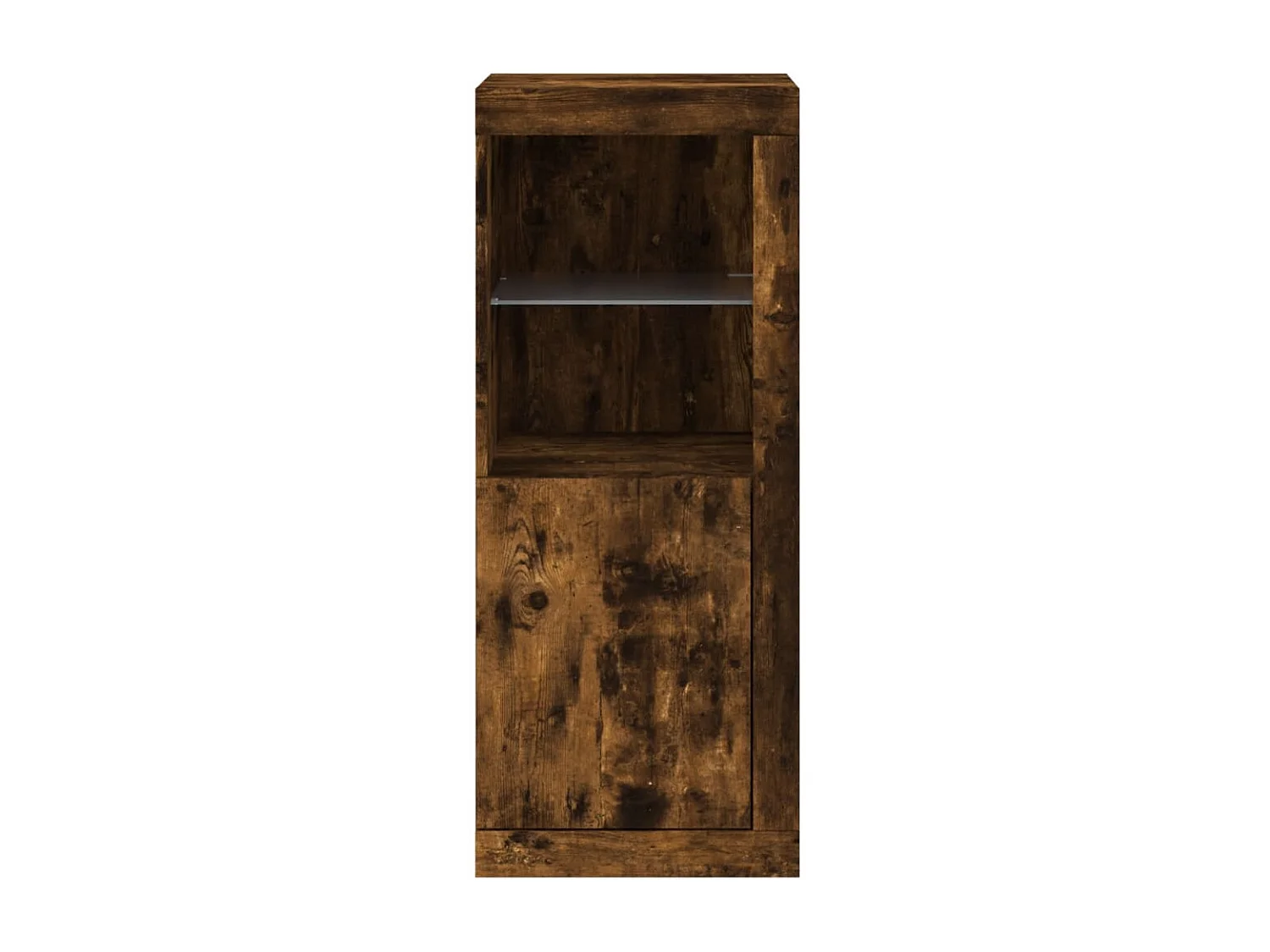 Buffet avec lumières LED chêne fumé 41x37x100