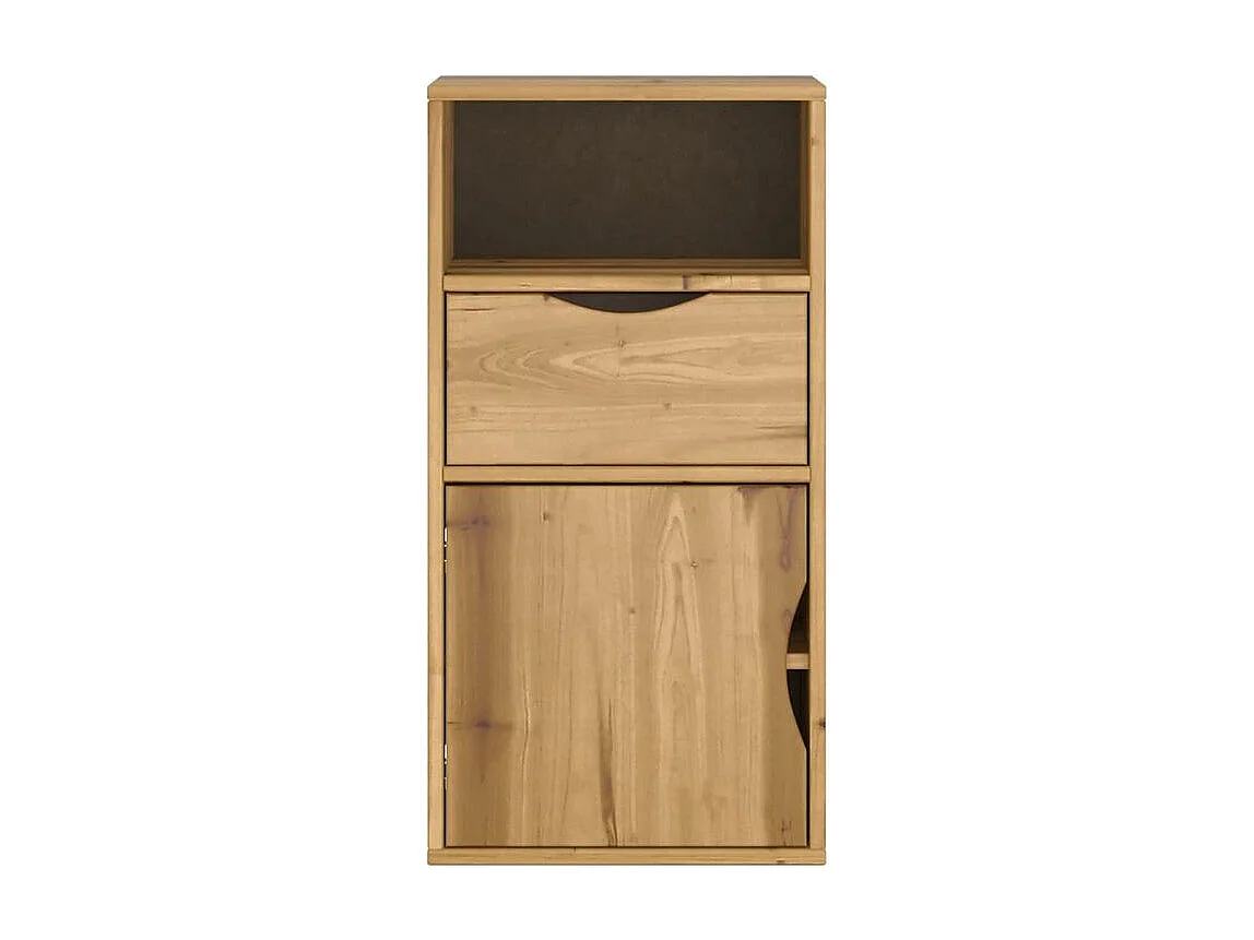 Armoire latérale avec tiroir ODDA 40x24x79 bois massif pin